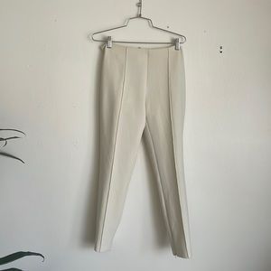 The Row Cream Trousers Slim Fit Low rise
